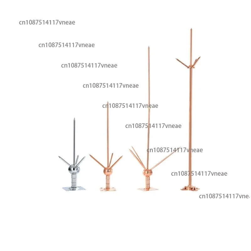 Lightning rod three-prong outdoor lightning protection device for engineering roof single needle copper lightning arrester
Lightning rod three-prong outdoor lightning protection device for engineering roof single needle copper lightning arrester