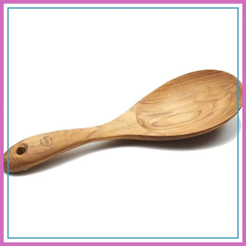 9" Rice Paddle, Serving Spoon, Versatile Cooking Spoon – Handcrafted from High Moisture Resistant Golden Teak Wood | Durable, Healthy, Ergonomic Handle for Non-Stick Cookware
9" Rice Paddle, Serving Spoon, Versatile Cooking Spoon – Handcrafted from High Moisture Resistant Golden Teak Wood | Durable, Healthy, Ergonomic Handle for Non-Stick Cookware