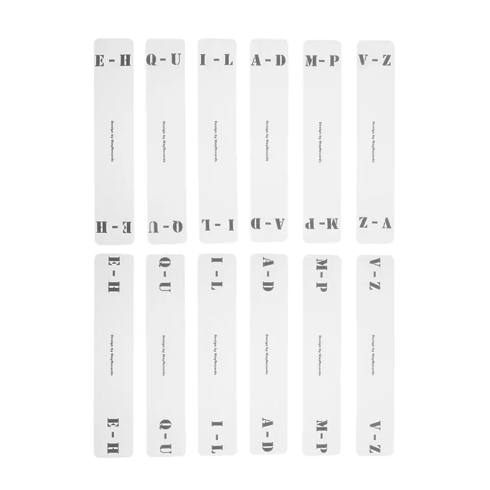 12 Acrylic Vinyl Record Dividers A-Z Horizontal Vertical Labels for CD Organizer Storage Shelf File Folder Tag
12 Acrylic Vinyl Record Dividers A-Z Horizontal Vertical Labels for CD Organizer Storage Shelf File Folder Tag