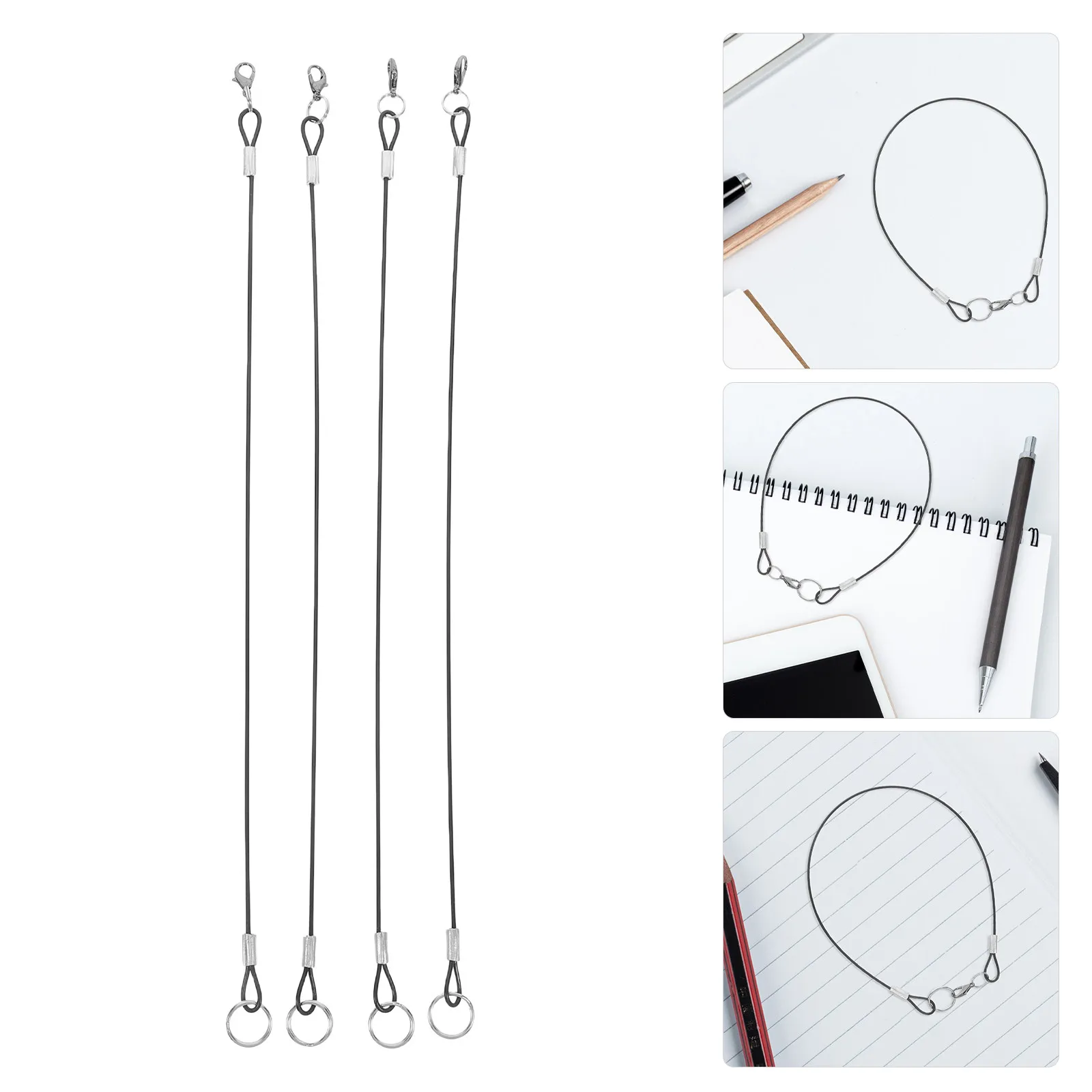 Набор из 4 шт. универсальных стальных тросиков-фиксаторов с защитой от потери для ручек, ключей, перчаток, очков, фонариков, бейджей и других предметов
Набор из 4 шт. универсальных стальных тросиков-фиксаторов с защитой от потери для ручек, ключей, перчаток, очков, фонариков, бейджей и других предметов
