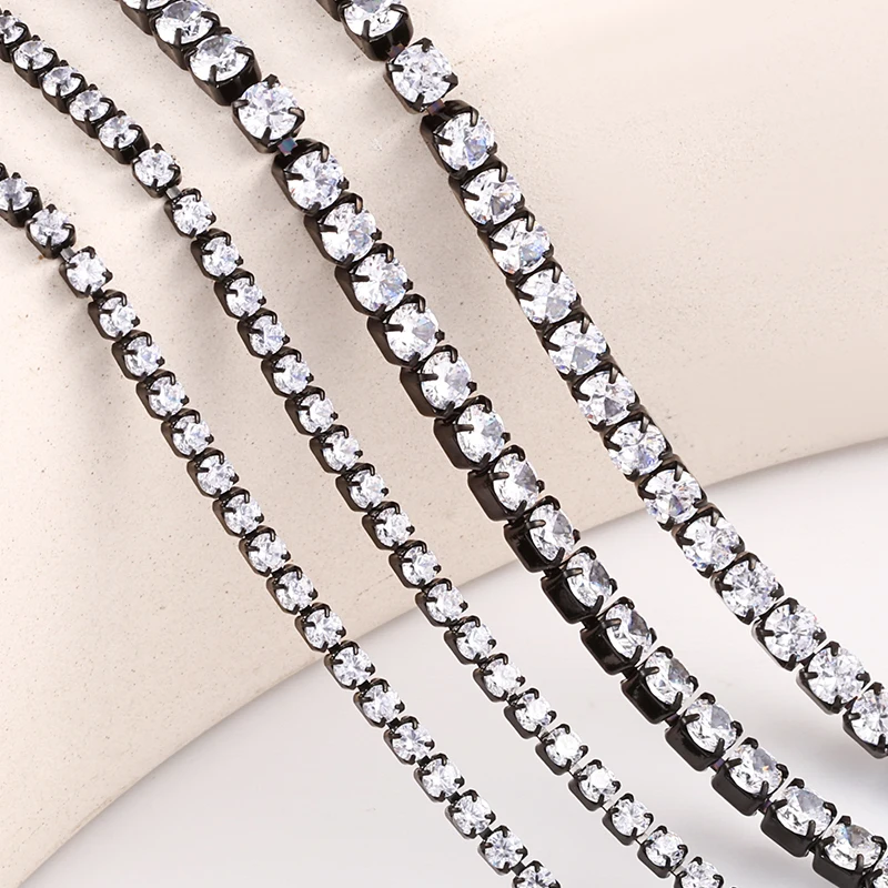 High Quanlity 1Meter Zircon Sewing Crystal Chain DIY Necklaces for Women Bracelet Accessories Stainless Steel Jewelry Materials
High Quanlity 1Meter Zircon Sewing Crystal Chain DIY Necklaces for Women Bracelet Accessories Stainless Steel Jewelry Materials
