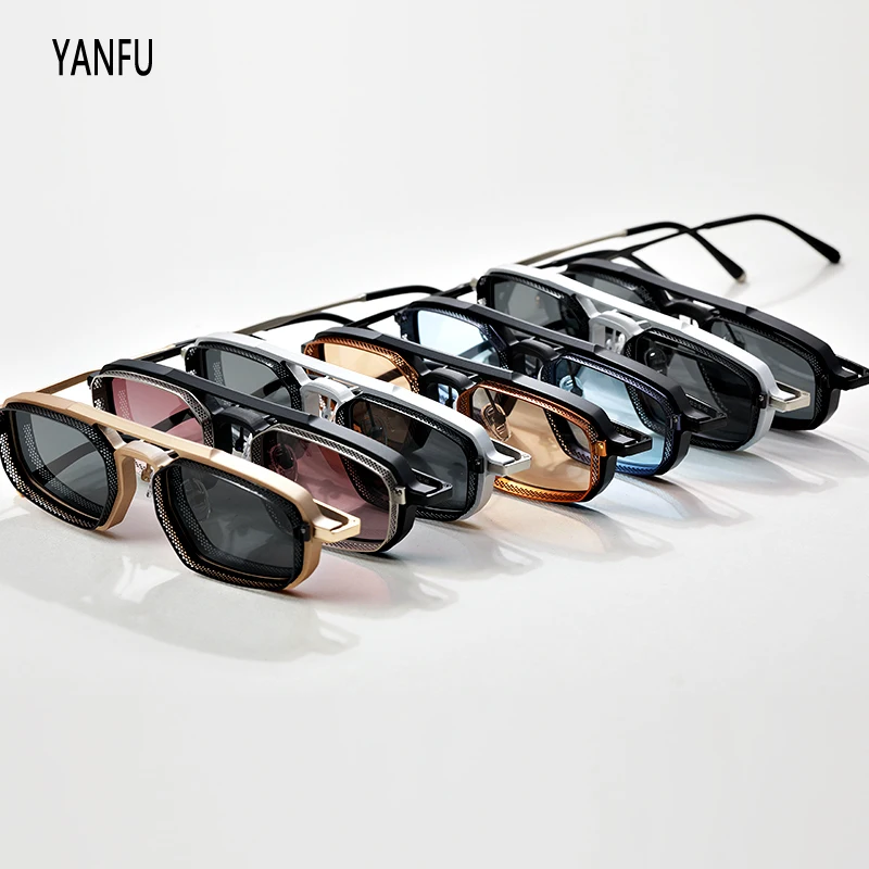 Top Quality Aluminum Alloy Sunglasses Men Personalized Irregular Eyeglasses Man Women Outdoor Protective Driving Eyewear 
Top Quality Aluminum Alloy Sunglasses Men Personalized Irregular Eyeglasses Man Women Outdoor Protective Driving Eyewear
