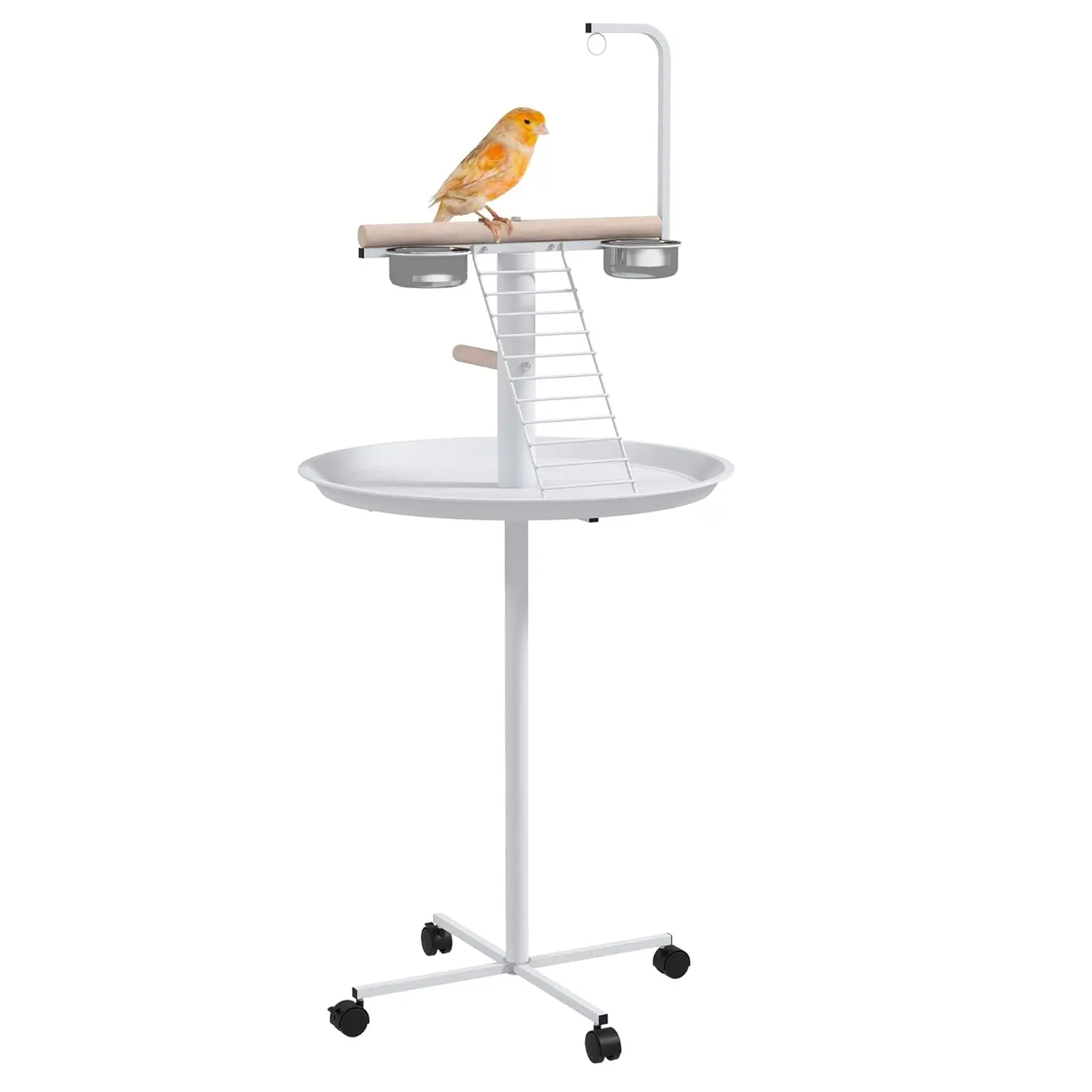 Bird Stand, Parrot Stand with Wheels, Perches, Stainless Steel Feed Bowls, Round Tray, Bird Play Stand for Indoor, Customized
Bird Stand, Parrot Stand with Wheels, Perches, Stainless Steel Feed Bowls, Round Tray, Bird Play Stand for Indoor, Customized