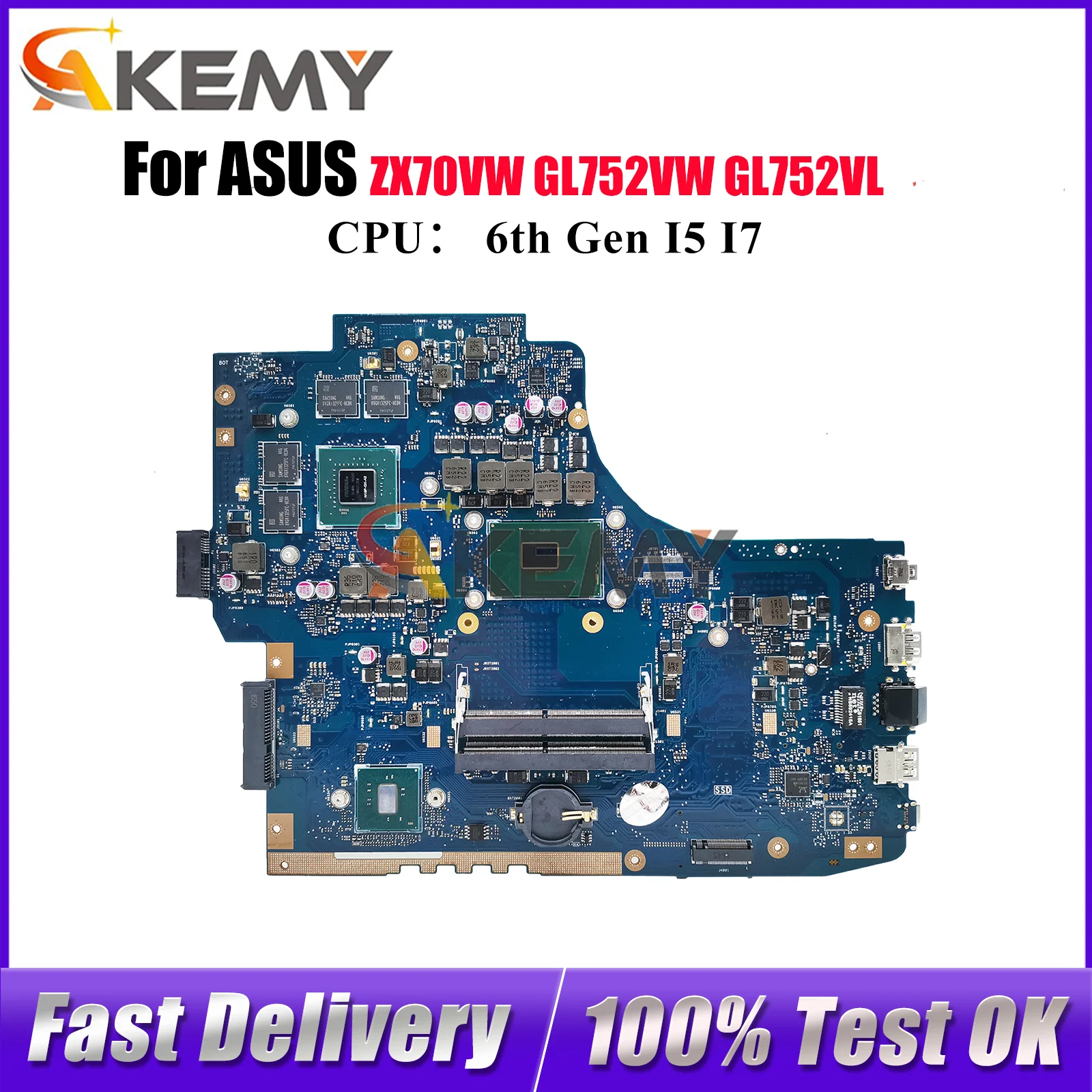 GL752VW Материнская плата для ноутбука ASUS ROG Strix GL752VW ZX70VW GL752VL GL752V Материнская плата для ноутбука с процессором I5 I7 100% тесты OK stk
GL752VW Материнская плата для ноутбука ASUS ROG Strix GL752VW ZX70VW GL752VL GL752V Материнская плата для ноутбука с процессором I5 I7 100% тесты OK stk