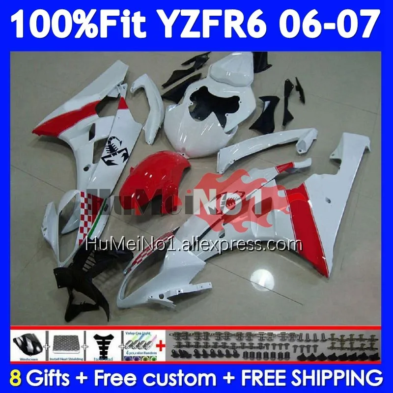 Injection Fairing For YAMAHA YZF-R6 YZF R 6 YZF R6 Scorpion Red 600 600CC 357No.35 YZF600 YZFR6 06 07 YZF-600 2006 2007 OEM Body
Injection Fairing For YAMAHA YZF-R6 YZF R 6 YZF R6 Scorpion Red 600 600CC 357No.35 YZF600 YZFR6 06 07 YZF-600 2006 2007 OEM Body