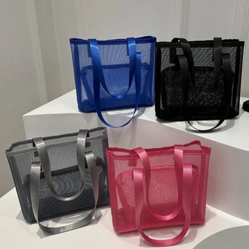 Women's Beach Mesh Tote Bag Female Beach Shoulder Bag Mesh Handbag Grocery Tote Bag Casual Shopping Bags Vacation Travel Pool
Women's Beach Mesh Tote Bag Female Beach Shoulder Bag Mesh Handbag Grocery Tote Bag Casual Shopping Bags Vacation Travel Pool