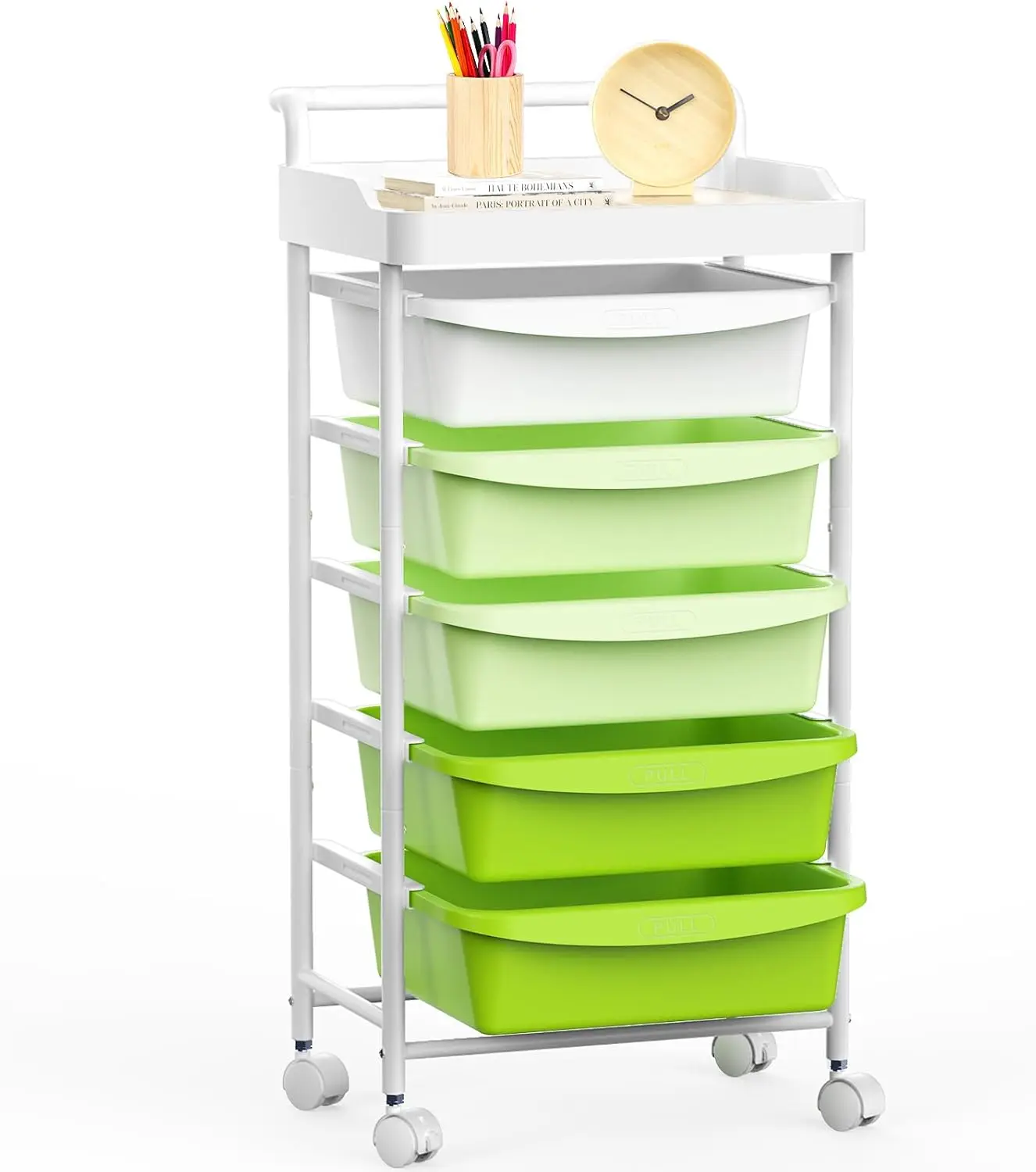 Five Drawer Rolling Cart, Craft Organizers and Storage for Home Office Classroom, Plastic Drawer Storage with Handle, Utility Ca
Five Drawer Rolling Cart, Craft Organizers and Storage for Home Office Classroom, Plastic Drawer Storage with Handle, Utility Ca