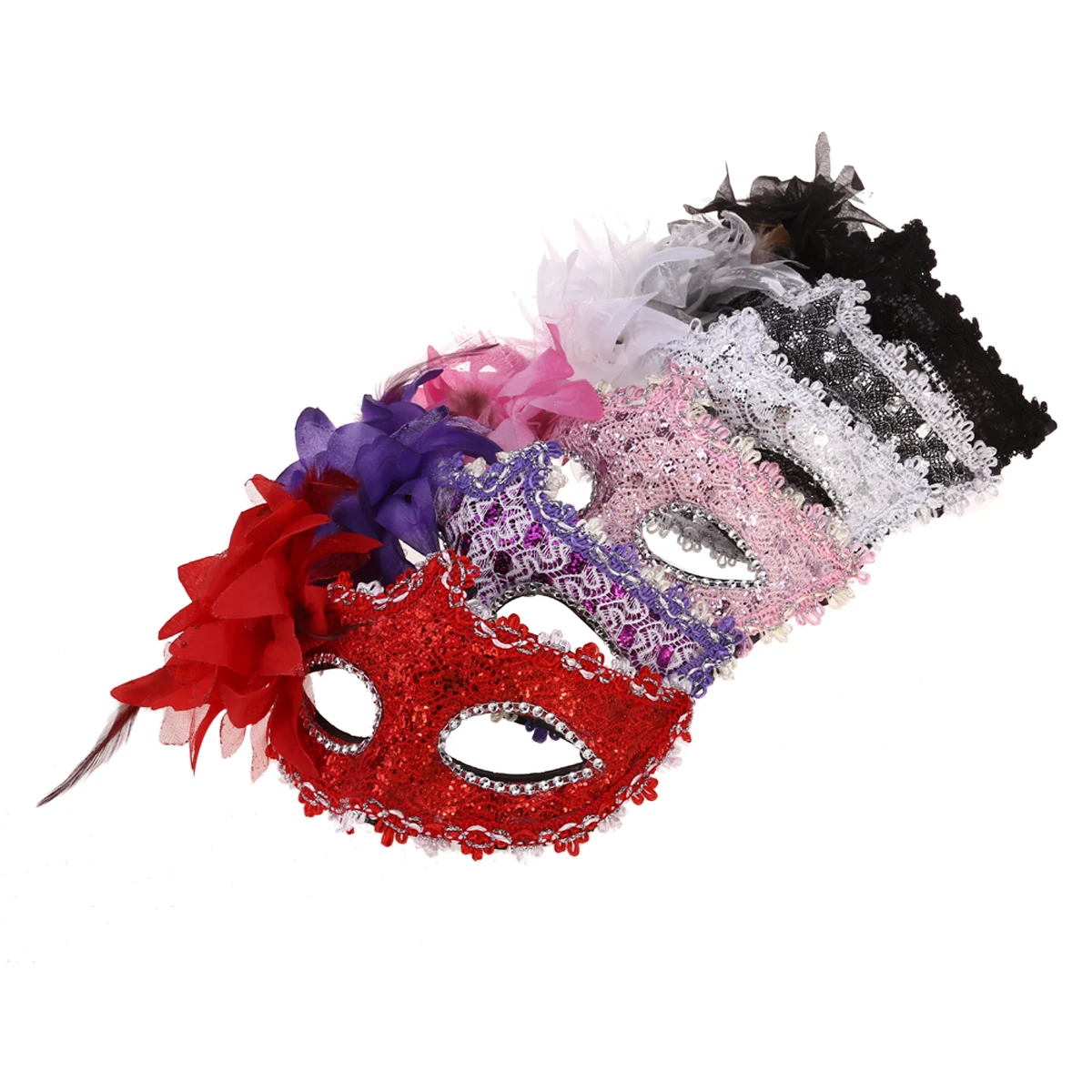 6pcs Mixed Color Lily Flower Crystal Rhinestone Hard Plastic Lace Face Masks For Masquerade Halloween Costume
6pcs Mixed Color Lily Flower Crystal Rhinestone Hard Plastic Lace Face Masks For Masquerade Halloween Costume