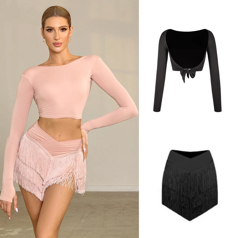 Sexy V-Neck Strap Top Fringed Skirt Women'S Latin Dance Competition Costumes Adults Chacha Samba Salsa Latin Dance Wear SL11236
Sexy V-Neck Strap Top Fringed Skirt Women'S Latin Dance Competition Costumes Adults Chacha Samba Salsa Latin Dance Wear SL11236