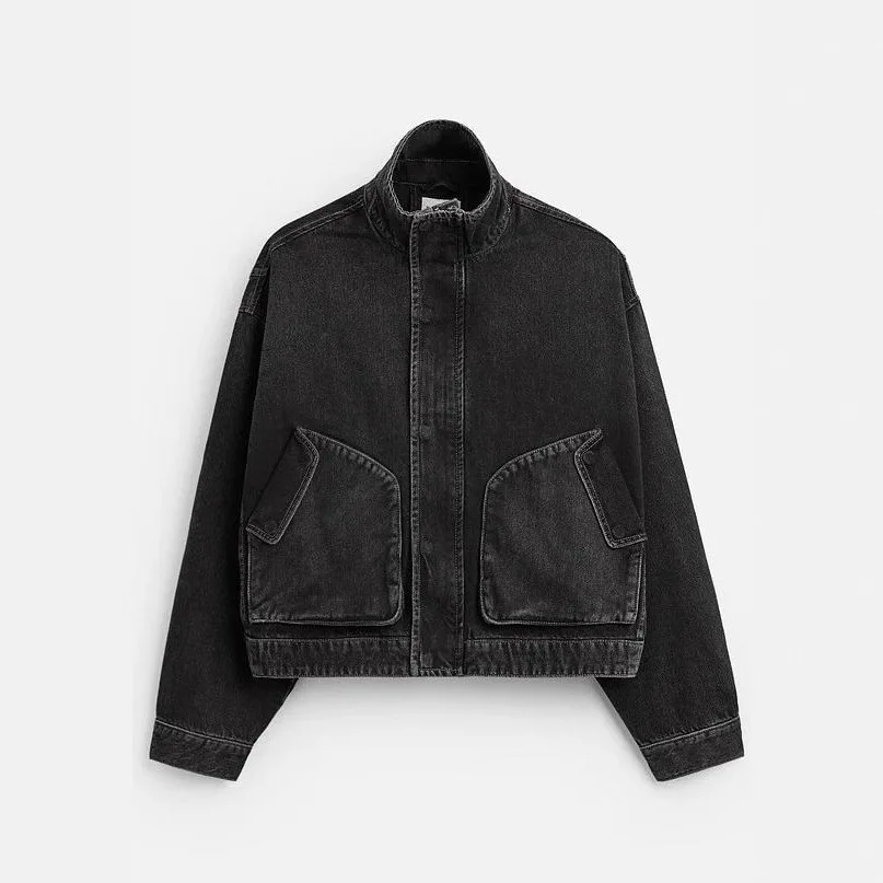 Man Denim Coat Spring Autumn Simple Solid Color Stand Collar Male Outerwear Single-breasted Long Sleeve Pocket Men Jacket
Man Denim Coat Spring Autumn Simple Solid Color Stand Collar Male Outerwear Single-breasted Long Sleeve Pocket Men Jacket