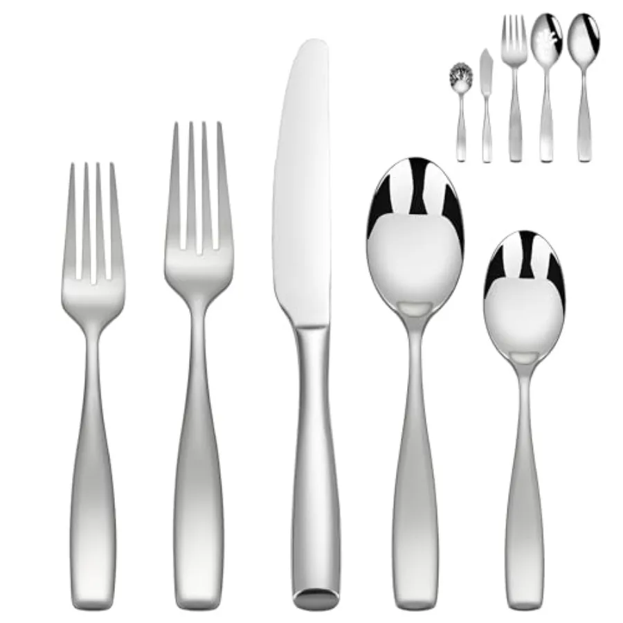 45-Piece Stainless Steel Silverware Set for 8 18/10 Flatware With Serving Utensil Heavy Duty Silverware Set Mirror Polish High
45-Piece Stainless Steel Silverware Set for 8 18/10 Flatware With Serving Utensil Heavy Duty Silverware Set Mirror Polish High