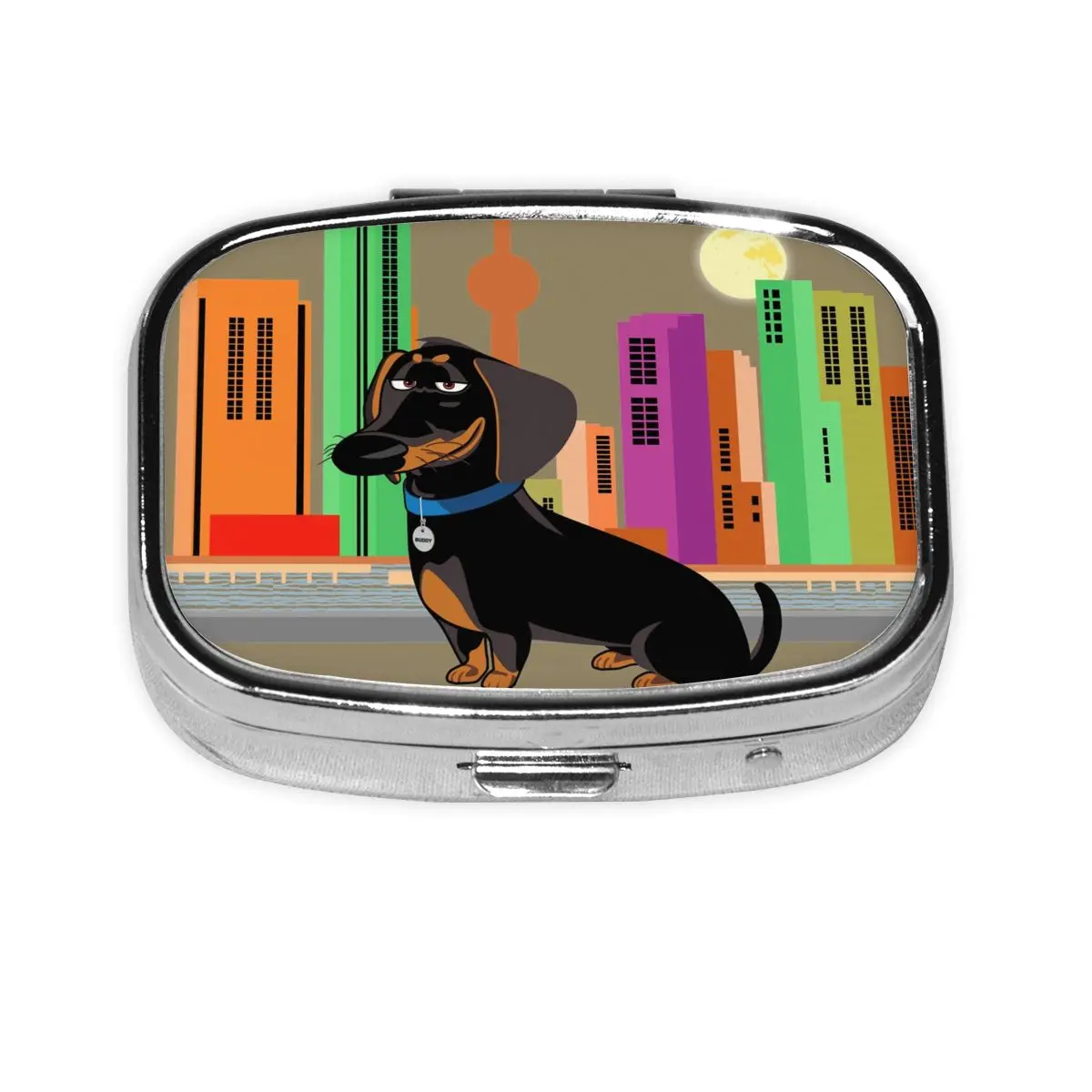 Metal Colorful Dachshund Badger Travel Square Pills Organizer Wiener Sausage Dog Medicine Box Pill Box Splitters Storage Box
Metal Colorful Dachshund Badger Travel Square Pills Organizer Wiener Sausage Dog Medicine Box Pill Box Splitters Storage Box
