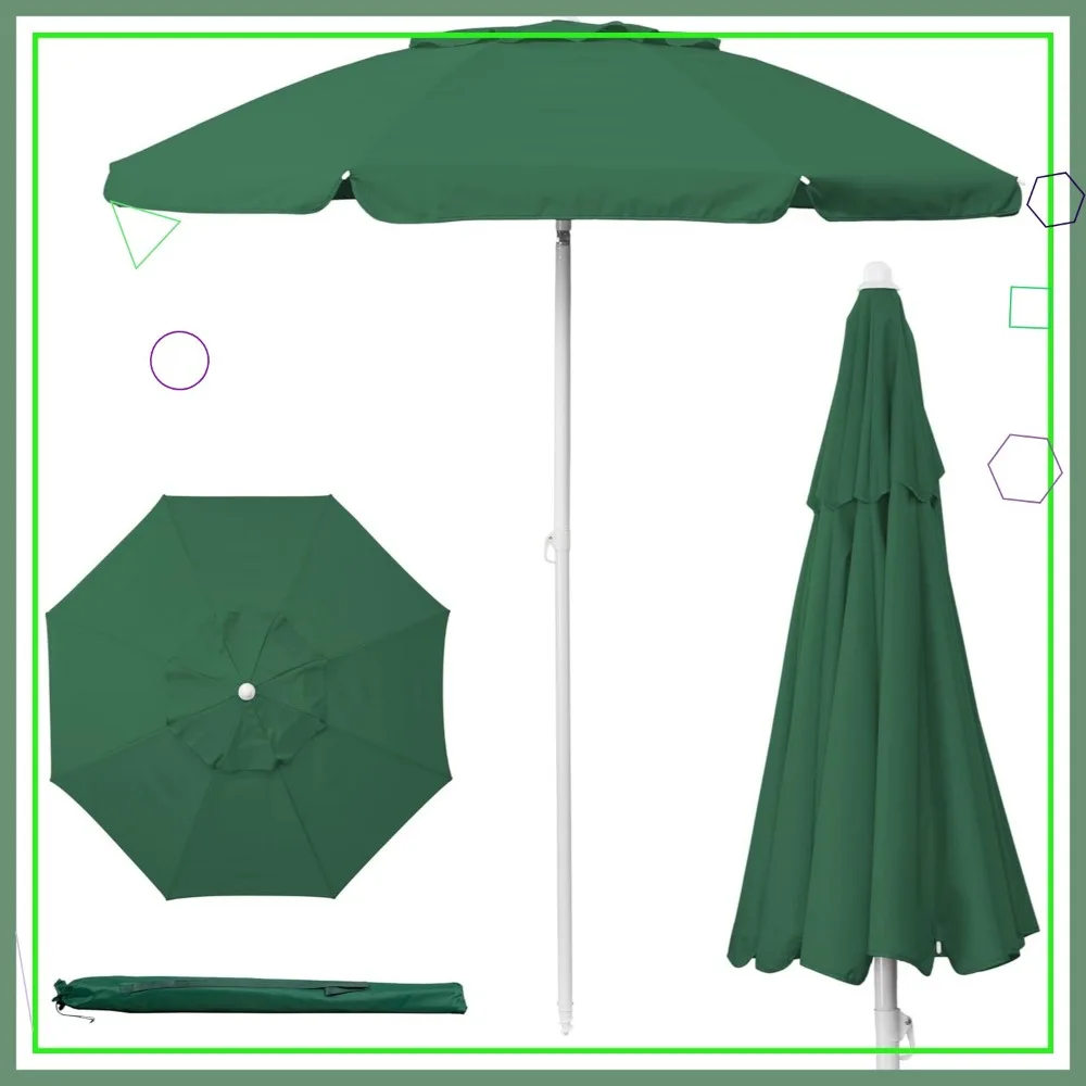 Портативный пляжный зонт объемом 5,5 футов с защитой от ультрафиолета, наклонным столбом и сумкой для переноски для уличного тента
Портативный пляжный зонт объемом 5,5 футов с защитой от ультрафиолета, наклонным столбом и сумкой для переноски для уличного тента