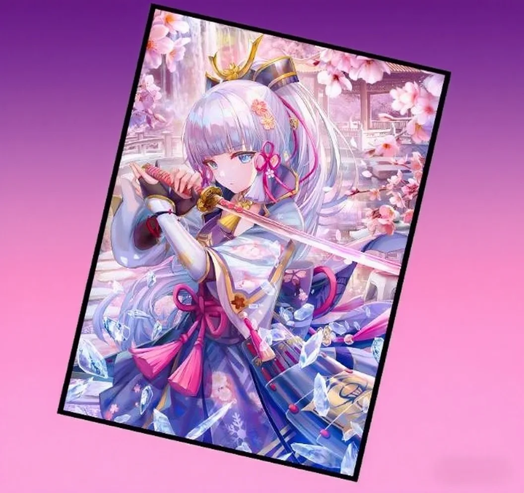 50PCS 66X91mm Holographic Kamisato Ayaka Anime Card Sleeves Toploading TradingCard Sleeves for MGT/PTCG Card
50PCS 66X91mm Holographic Kamisato Ayaka Anime Card Sleeves Toploading TradingCard Sleeves for MGT/PTCG Card
