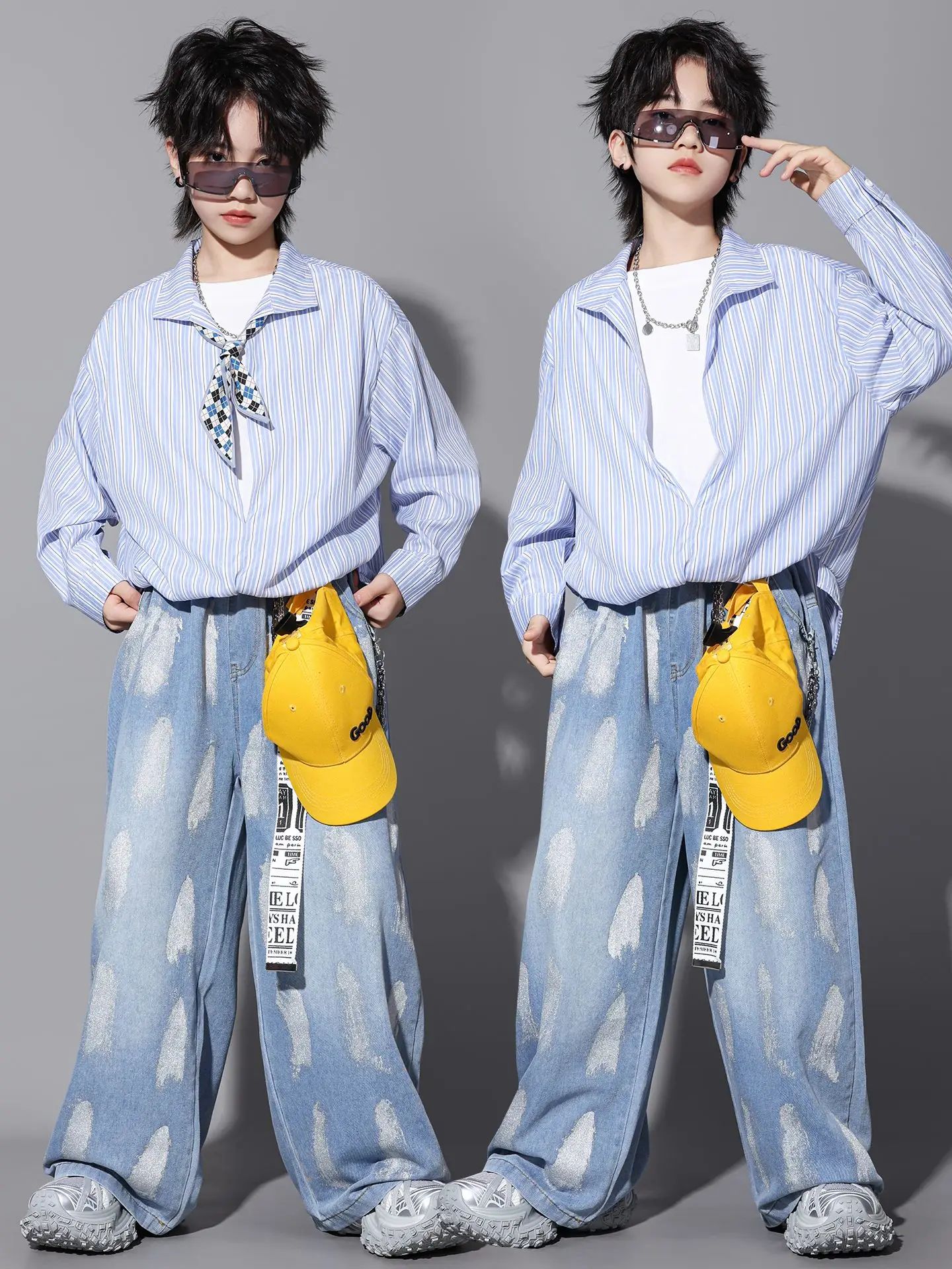 Модная одежда для мальчиков с длинными рукавами, 2 шт., полосатые топы, свободные джинсы, одежда для танцев в стиле хип-хоп, джазовый костюм для девочек 18060
Модная одежда для мальчиков с длинными рукавами, 2 шт., полосатые топы, свободные джинсы, одежда для танцев в стиле хип-хоп, джазовый костюм для девочек 18060