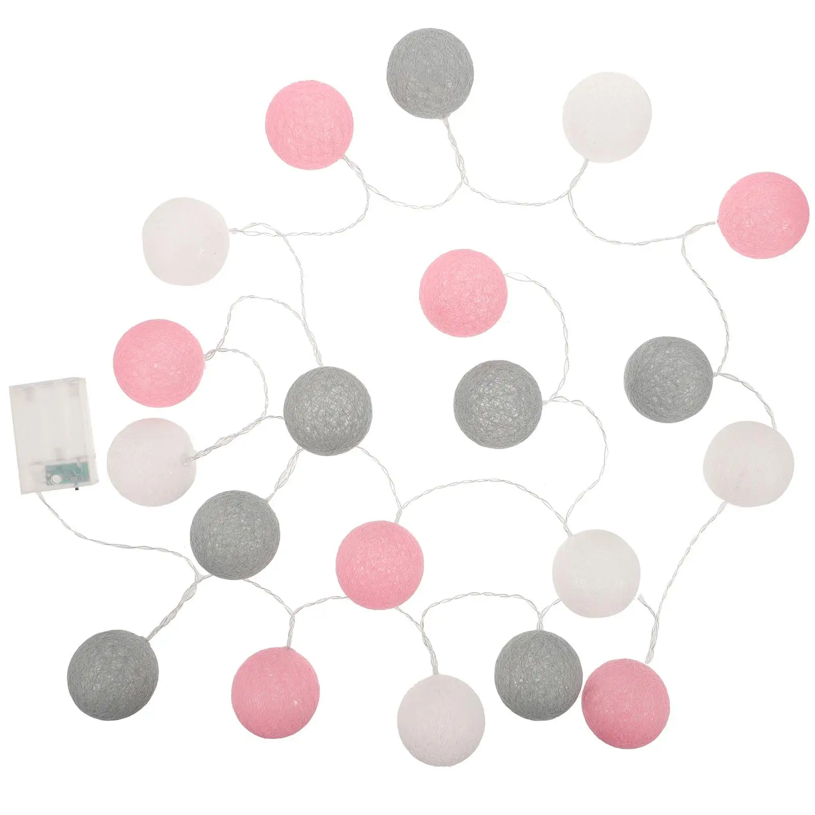 LED Cotton Thread Ball String Light Decorative Romantic Fairy String Light for Party Home Decoration (White Pink Grey, 20 LEDs)
LED Cotton Thread Ball String Light Decorative Romantic Fairy String Light for Party Home Decoration (White Pink Grey, 20 LEDs)