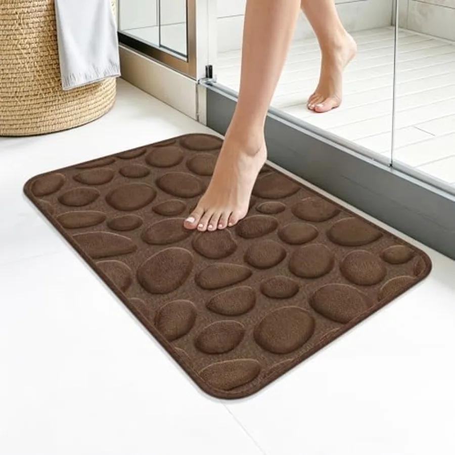 Memory Foam Bath Mat, 16x24 Inch Non Slip Cobblestone Bath Mats, Manchine Washable Absorbent Bathroom Floor Mats, Ultra Soft an
Memory Foam Bath Mat, 16x24 Inch Non Slip Cobblestone Bath Mats, Manchine Washable Absorbent Bathroom Floor Mats, Ultra Soft an