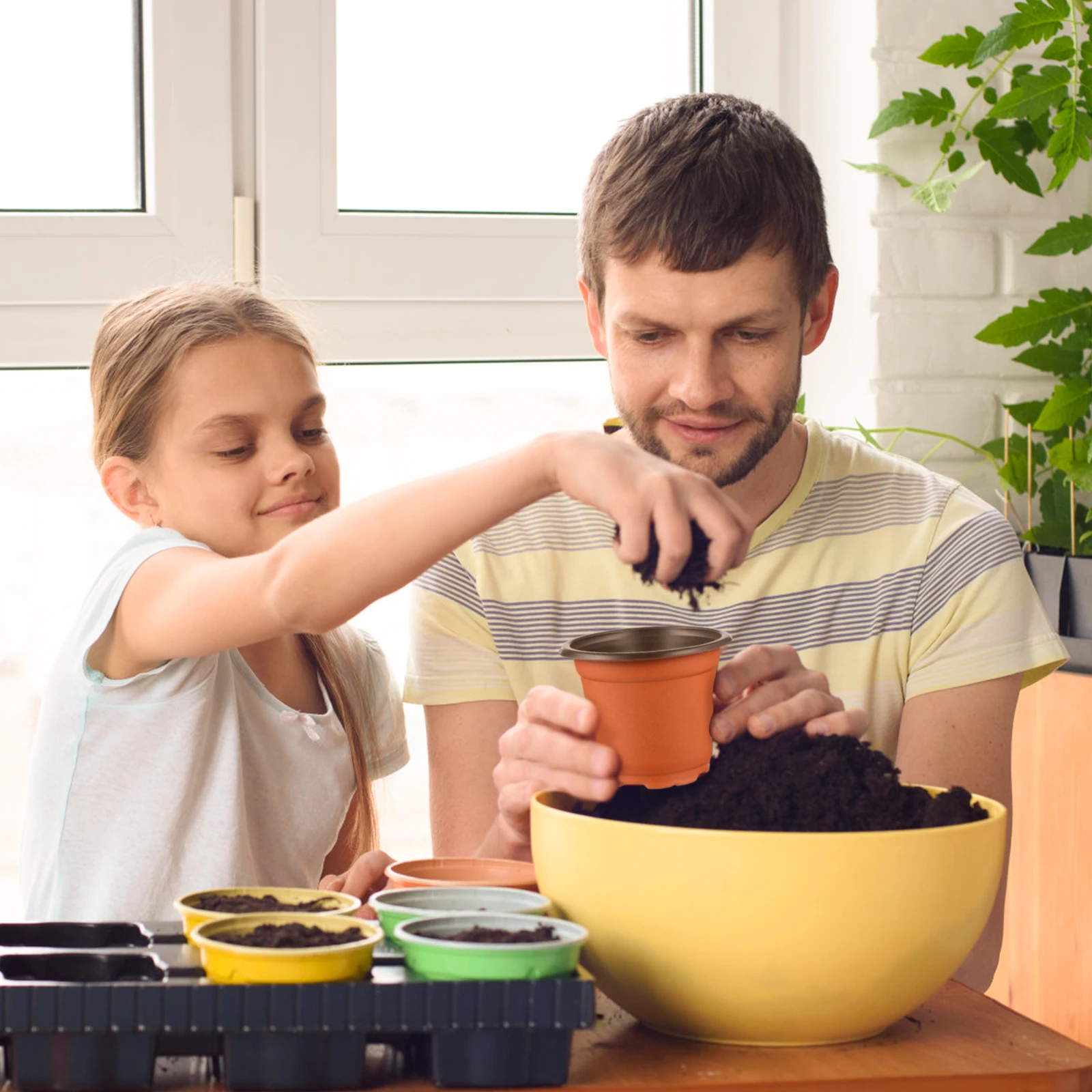 100 Pcs Plastic Flower Pot Small Garden Container for Indoor Plants with Drainage Hole Durable Balcony Flower Pots Planters
100 Pcs Plastic Flower Pot Small Garden Container for Indoor Plants with Drainage Hole Durable Balcony Flower Pots Planters