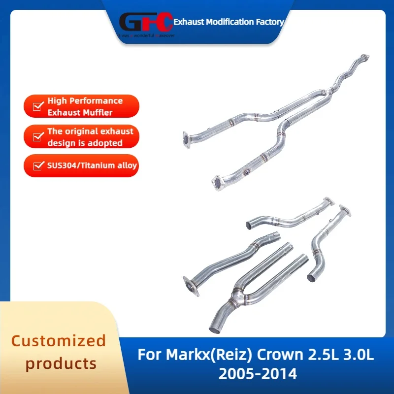GFC Catback Valvetronic Exhaust Pipe for Markx(Reiz) Crown 2.5L 3.0L 2005-2014 High-Performance Valve Exhaust Muffler System
GFC Catback Valvetronic Exhaust Pipe for Markx(Reiz) Crown 2.5L 3.0L 2005-2014 High-Performance Valve Exhaust Muffler System