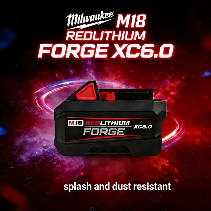 Milwaukee M18 REDLITHIUM FORGE XC8.0 Battery, Splash & Dust Resistant, 8 Hours Continuous Use for Drills/Impact Wrenches etc
Milwaukee M18 REDLITHIUM FORGE XC8.0 Battery, Splash & Dust Resistant, 8 Hours Continuous Use for Drills/Impact Wrenches etc
