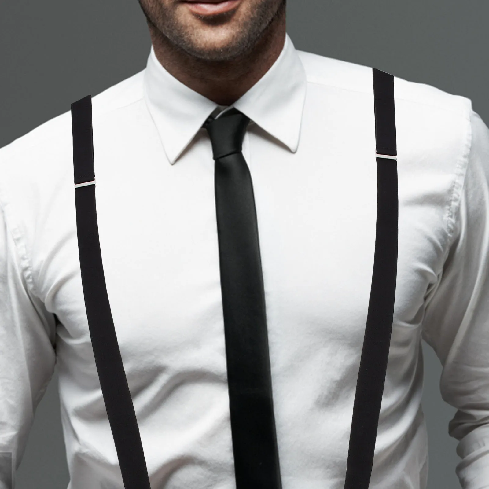 Mens Suspenders Adjustable Black Elastic Wide Band Suspenders for Men Wedding Party Casual Mens Braces for Trousers
Mens Suspenders Adjustable Black Elastic Wide Band Suspenders for Men Wedding Party Casual Mens Braces for Trousers