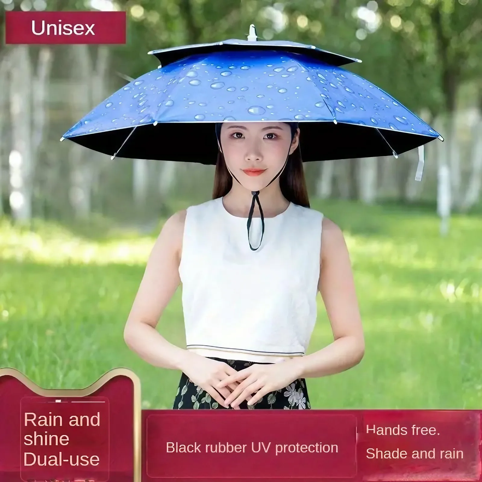 2pcs Foldable Umbrella Hat for Adults, 27" Wearable Head Umbrella for Sun & Rain, Outdoor Travel Cap
2pcs Foldable Umbrella Hat for Adults, 27" Wearable Head Umbrella for Sun & Rain, Outdoor Travel Cap