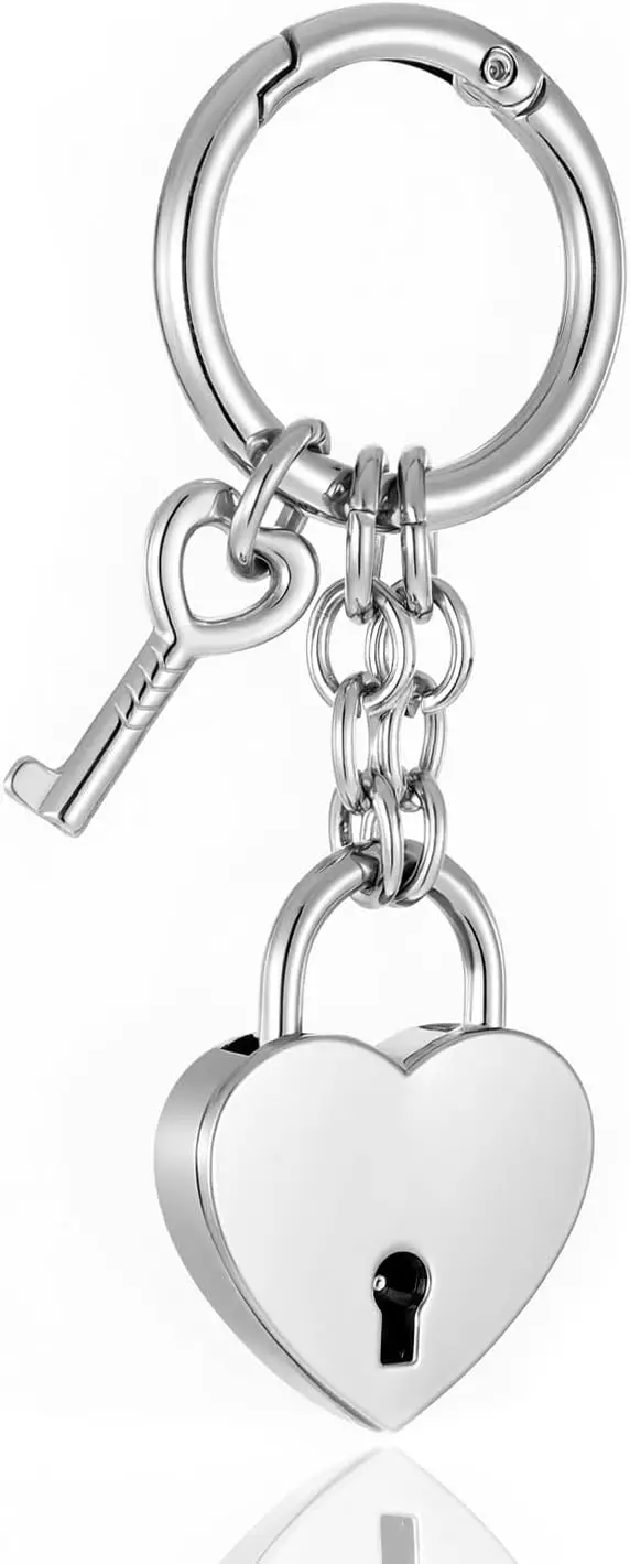 Mini Heart Star Padlock Bag Charm Keychain for Handbag Accessory
Mini Heart Star Padlock Bag Charm Keychain for Handbag Accessory