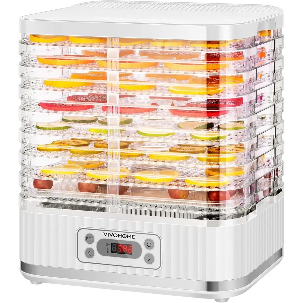 8-Layer Electric Food Dehydrator with 400W, 72H Timer, and Temperature Control for Fruits, Vegetables, Meat, and More
8-Layer Electric Food Dehydrator with 400W, 72H Timer, and Temperature Control for Fruits, Vegetables, Meat, and More