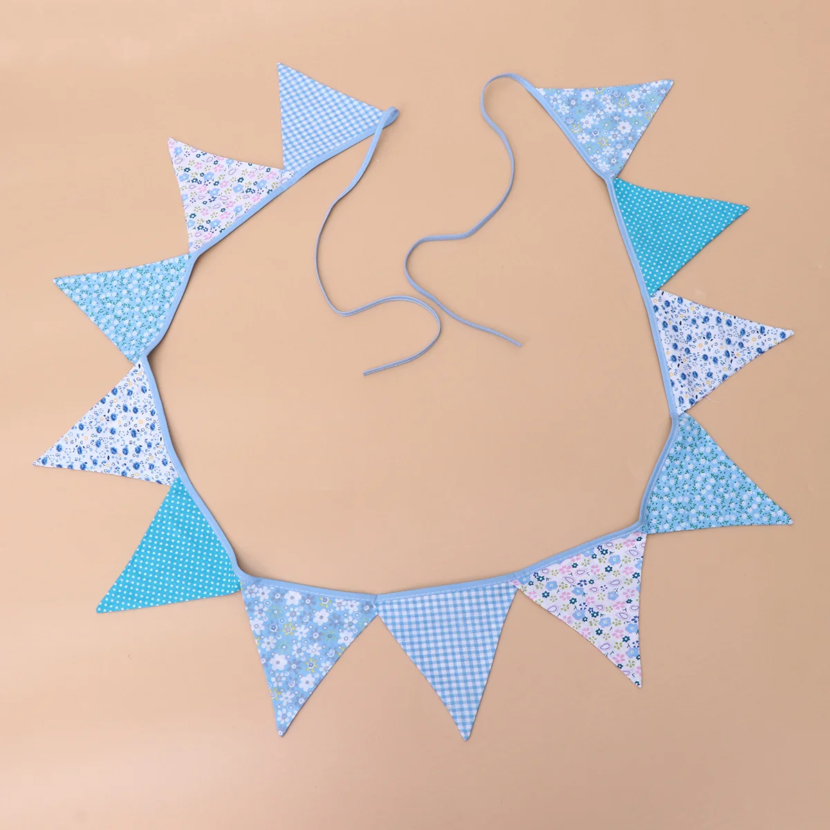 12 Cotton Fabric Pennant Flags Banner Sky Blue Floral Dots Grids Party Wedding Birthday Shower Graduation Garland 
12 Cotton Fabric Pennant Flags Banner Sky Blue Floral Dots Grids Party Wedding Birthday Shower Graduation Garland
