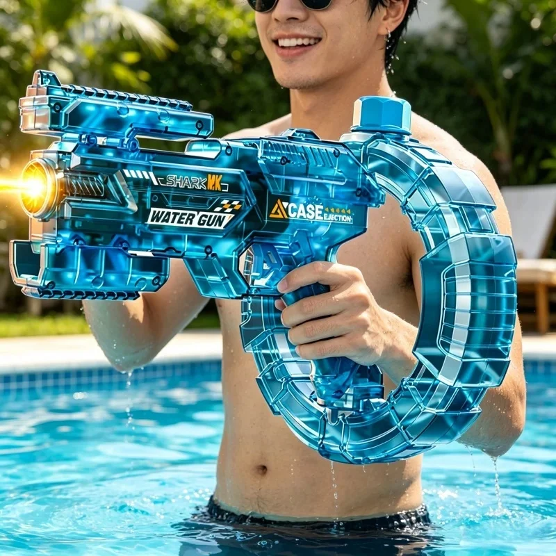 Led Simulated Firing Electric Water Gun Adults Children Continuous Shooting Automatic Water Blasters Summer Outdoor Toy for Kids
Led Simulated Firing Electric Water Gun Adults Children Continuous Shooting Automatic Water Blasters Summer Outdoor Toy for Kids