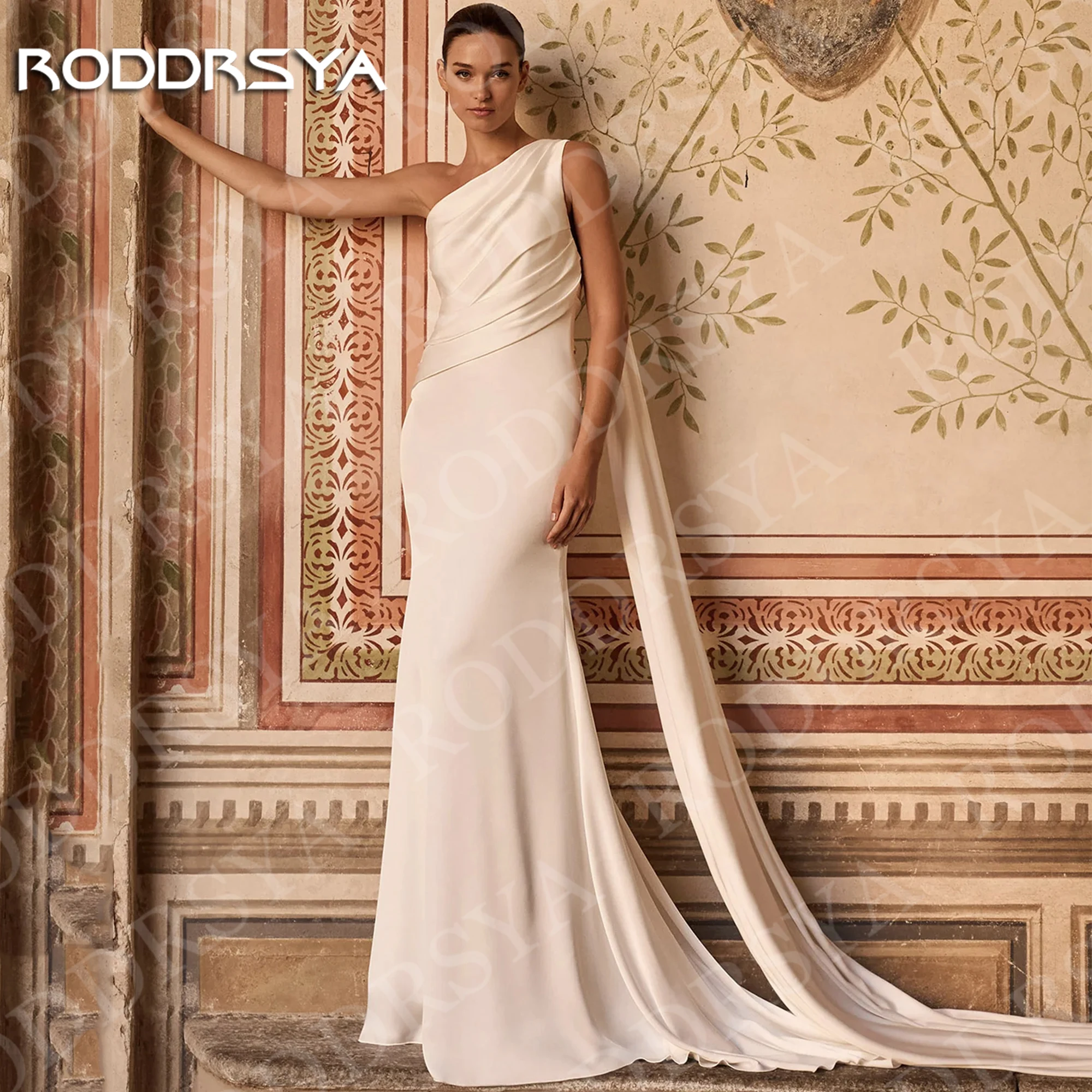 RODDRSYA Mermaid Wedding Dress One Shoulder Simple Elegant Satin Beach Bridal Dresses Ivory Sweep Train Customized Vestido Noiva
RODDRSYA Mermaid Wedding Dress One Shoulder Simple Elegant Satin Beach Bridal Dresses Ivory Sweep Train Customized Vestido Noiva