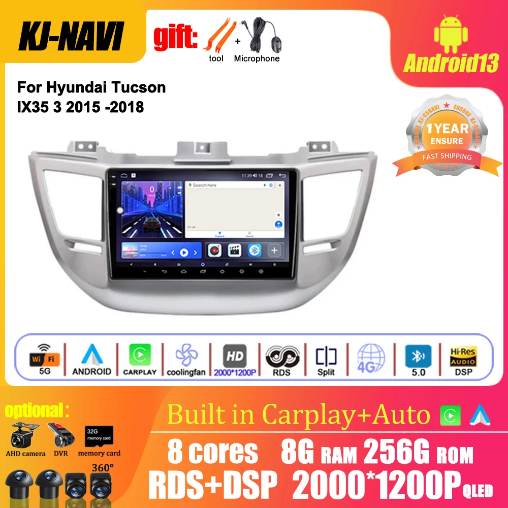 Car Radio Android 13 For Hyundai Tucson IX35 3 2015 2016 2017 2018 Auto Stereo Navigation GPS Carplay Touch Screen
Car Radio Android 13 For Hyundai Tucson IX35 3 2015 2016 2017 2018 Auto Stereo Navigation GPS Carplay Touch Screen