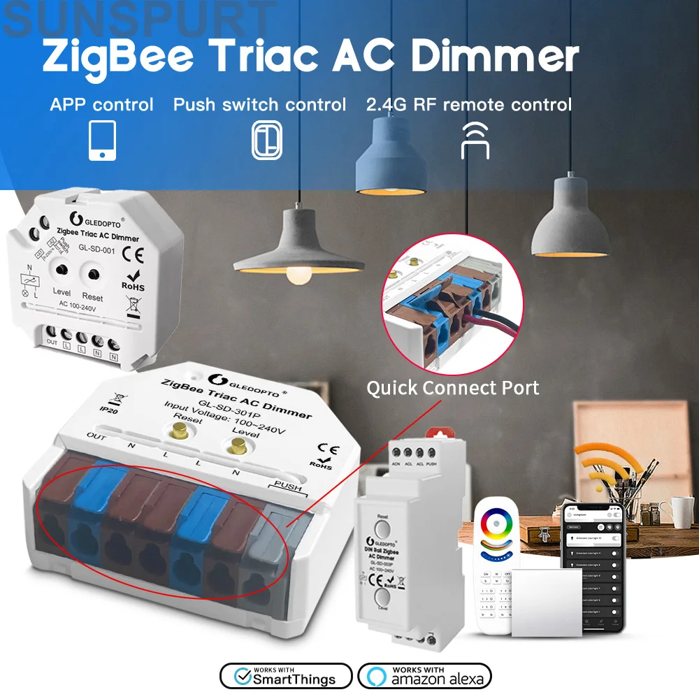 10Tuya Zigbee 3.0 110V-240V Triac RF Push Dimmer Wireless Rotating Switch Panel Remote Control App Voice For Single Color Lights
10Tuya Zigbee 3.0 110V-240V Triac RF Push Dimmer Wireless Rotating Switch Panel Remote Control App Voice For Single Color Lights