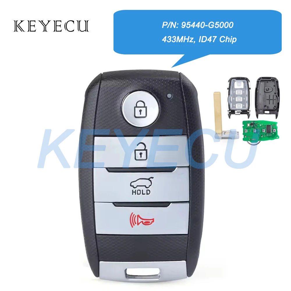 Keyecu 95440-G5000 TQ8-FOB-4F08 433MHz ID47 Chip Smart Remote Car Key Fob for Kia Niro LX EX S Touring Hybrid 2017 2018 2019 20
Keyecu 95440-G5000 TQ8-FOB-4F08 433MHz ID47 Chip Smart Remote Car Key Fob for Kia Niro LX EX S Touring Hybrid 2017 2018 2019 20