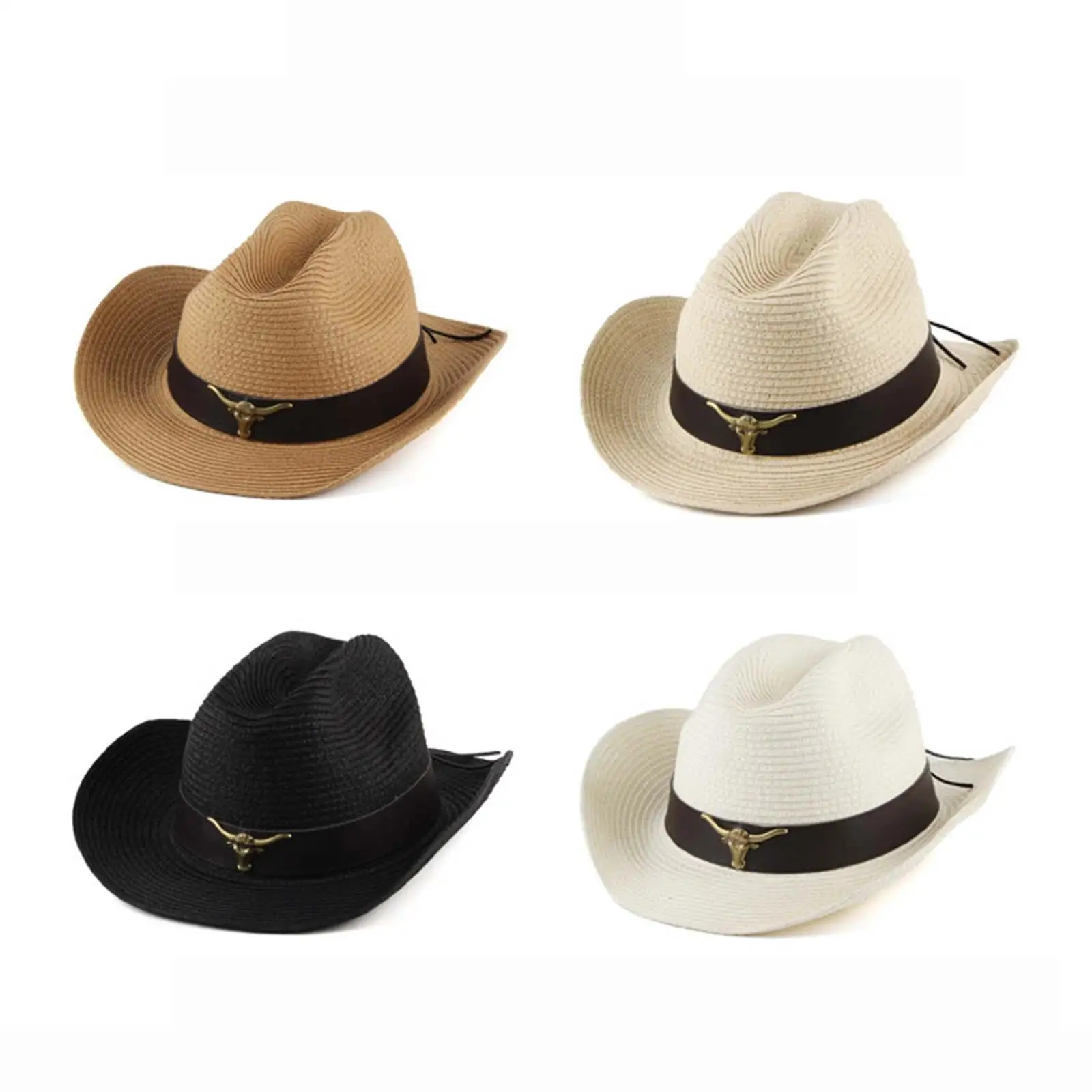Fashionable Western Cowboy Hat Cow Decorate Sun Protection Hat Costume for Beach Adults
Fashionable Western Cowboy Hat Cow Decorate Sun Protection Hat Costume for Beach Adults
