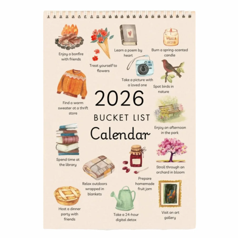 Настенный календарь-планер 2026 в простом стиле с яркими заметками, мультяшным рисунком и списком желаний, настольный календарь, подарки
Настенный календарь-планер 2026 в простом стиле с яркими заметками, мультяшным рисунком и списком желаний, настольный календарь, подарки