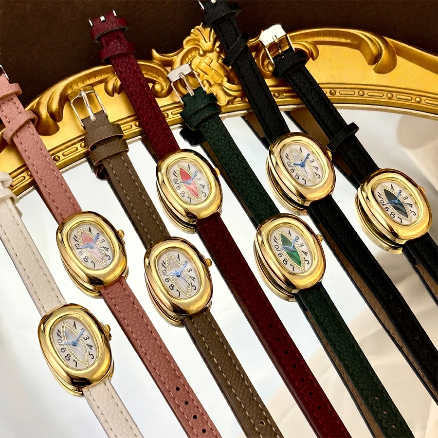 Minimalist Watch for Women - Oval Bathtub-shaped Dial Devil's Eye Leather Strap
Minimalist Watch for Women - Oval Bathtub-shaped Dial Devil's Eye Leather Strap
