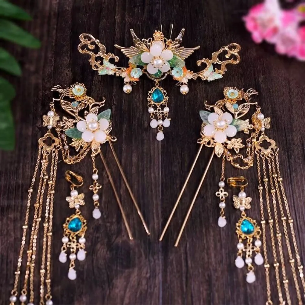 Ancient Chinese Hanfu Hair Accessories Full Set Vintage Costume Tassel Step Shake Hair Crown Princess Style Hairpins
Ancient Chinese Hanfu Hair Accessories Full Set Vintage Costume Tassel Step Shake Hair Crown Princess Style Hairpins