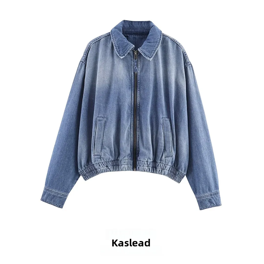 KASLEAD New Women's Faionable Versatile Denim Pilot Jaet 8307244 Long Sve Zipper Closure Polyester Fiber Ladies Coat
KASLEAD New Women's Faionable Versatile Denim Pilot Jaet 8307244 Long Sve Zipper Closure Polyester Fiber Ladies Coat