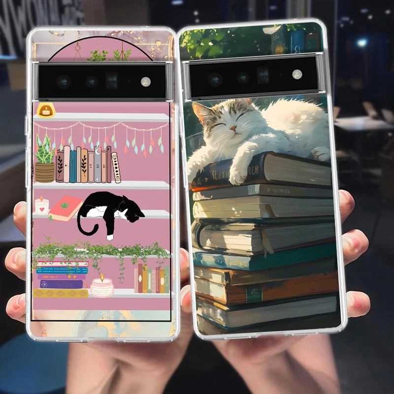 Phone Case Cover for Google Pixel 10 9 8 7 6 5 4 4XL Soft TPU 7A 6A 5A 4A 3A Pro XL Transparent Butterfly Cat Bookshelf Design
Phone Case Cover for Google Pixel 10 9 8 7 6 5 4 4XL Soft TPU 7A 6A 5A 4A 3A Pro XL Transparent Butterfly Cat Bookshelf Design