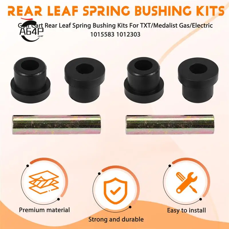 A64P-For Club Car Bushing Kit, Golf Cart Rear Leaf Spring Bushing Kits For EZGO TXT/Medalist Gas/Electric 1015583 1012303
A64P-For Club Car Bushing Kit, Golf Cart Rear Leaf Spring Bushing Kits For EZGO TXT/Medalist Gas/Electric 1015583 1012303