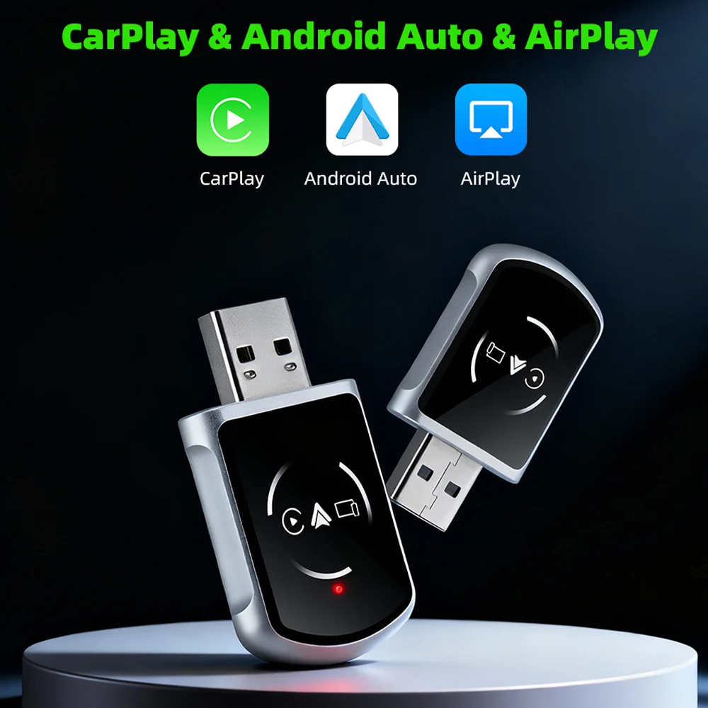 UHULAMB 3-в-1 мини-адаптер: AirPlay, проводной в беспроводной CarPlay, Android Auto, Smart Box, автоматическое подключение, OTA-обновление, универсальный
UHULAMB 3-в-1 мини-адаптер: AirPlay, проводной в беспроводной CarPlay, Android Auto, Smart Box, автоматическое подключение, OTA-обновление, универсальный
