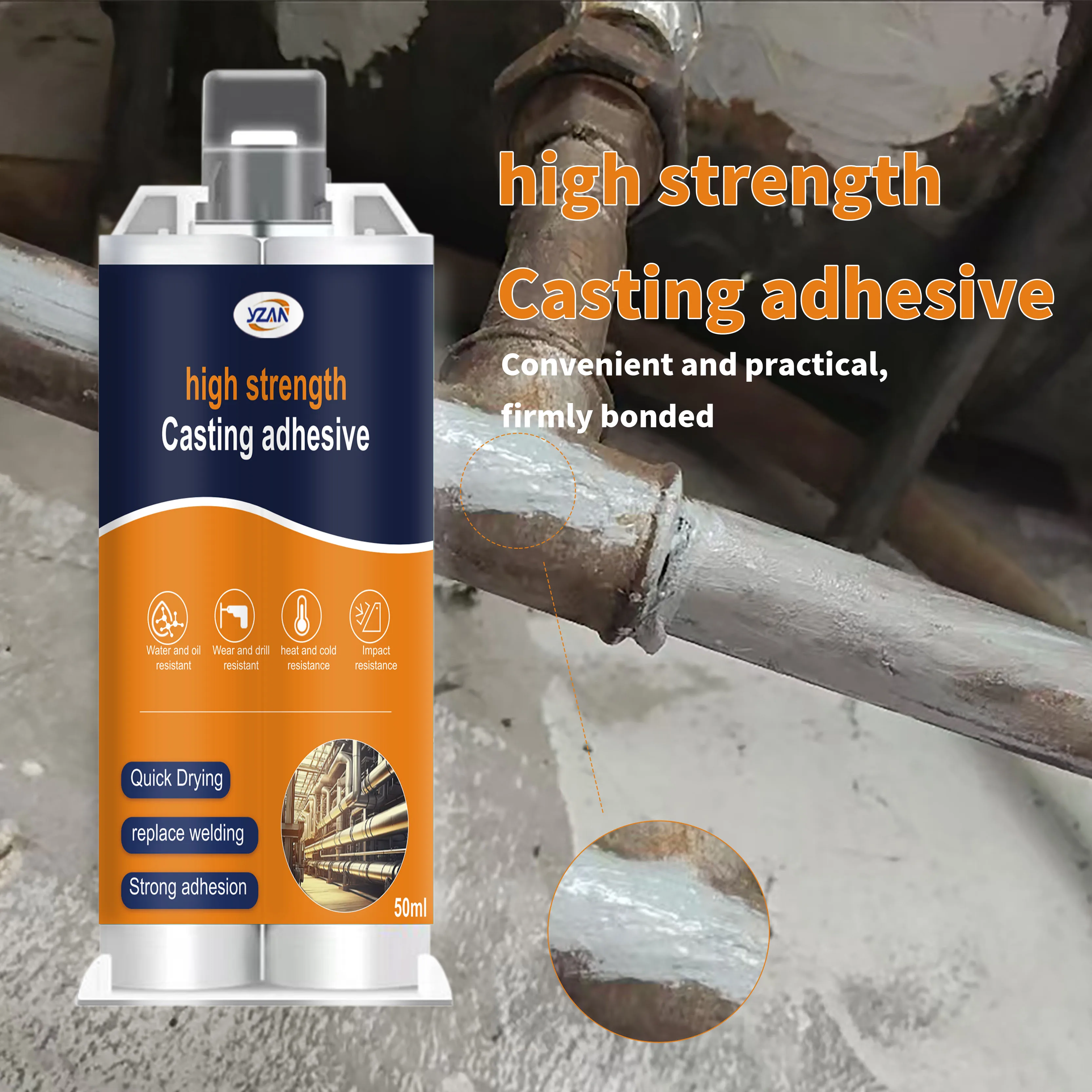1-5Pcs Metal Repair Adhesive High Strength Bonding Sealant Weld Seam Metal Adhesive Heat Resistance Strong Casting AB Glue
1-5Pcs Metal Repair Adhesive High Strength Bonding Sealant Weld Seam Metal Adhesive Heat Resistance Strong Casting AB Glue