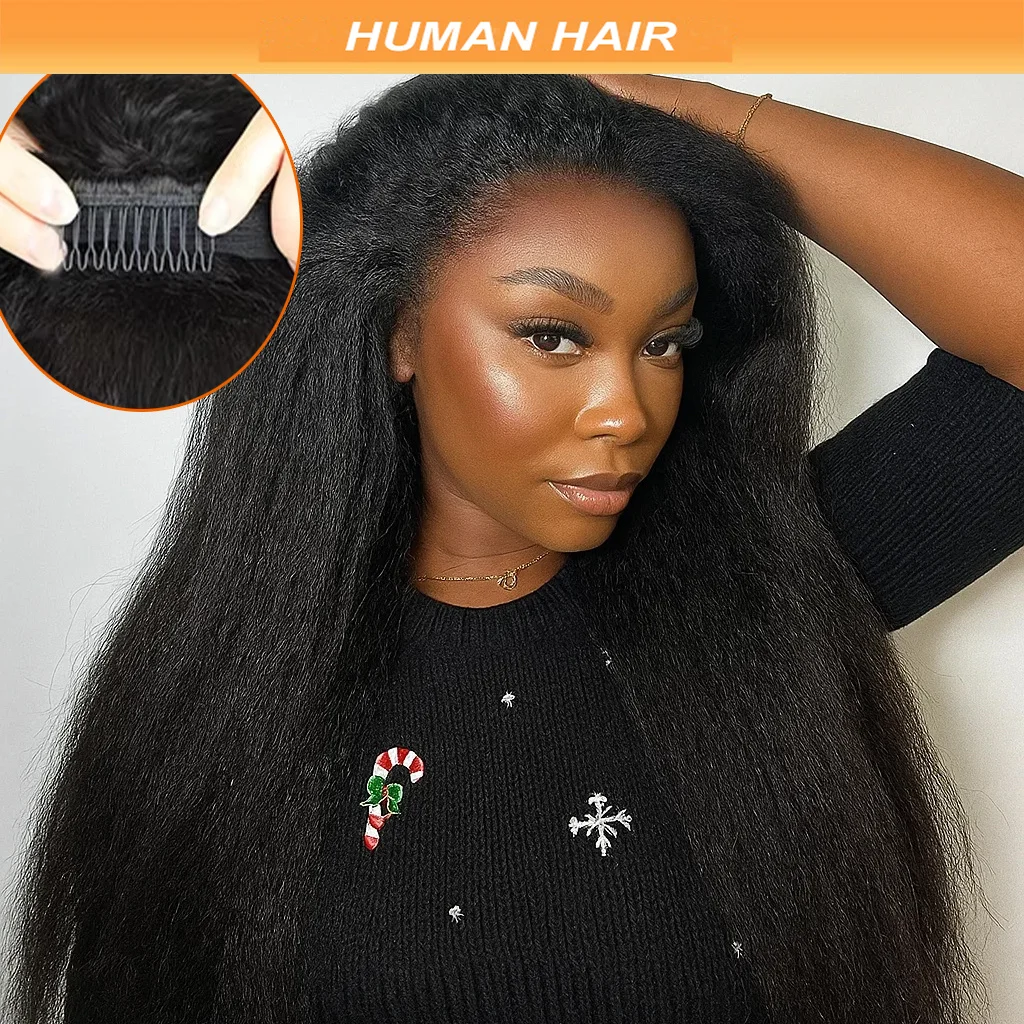 36 Inch 200 Density Kinky Straight Human Hair Half Wig 3 In 1 Flip Over Glueless Drawstring Wear And Go Seamless Wig For Women
36 Inch 200 Density Kinky Straight Human Hair Half Wig 3 In 1 Flip Over Glueless Drawstring Wear And Go Seamless Wig For Women