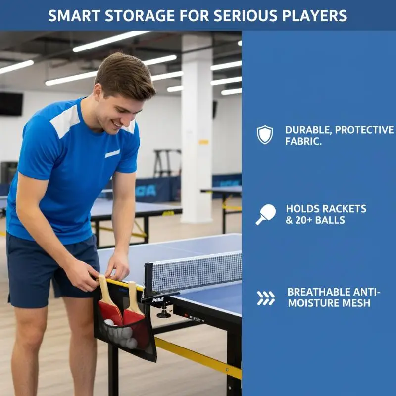 New Mesh Pingpong Ball Holder Large Bag Capacity Table Tennis Ball Organizer Wall Or Under Table Storage For Training Practice
New Mesh Pingpong Ball Holder Large Bag Capacity Table Tennis Ball Organizer Wall Or Under Table Storage For Training Practice