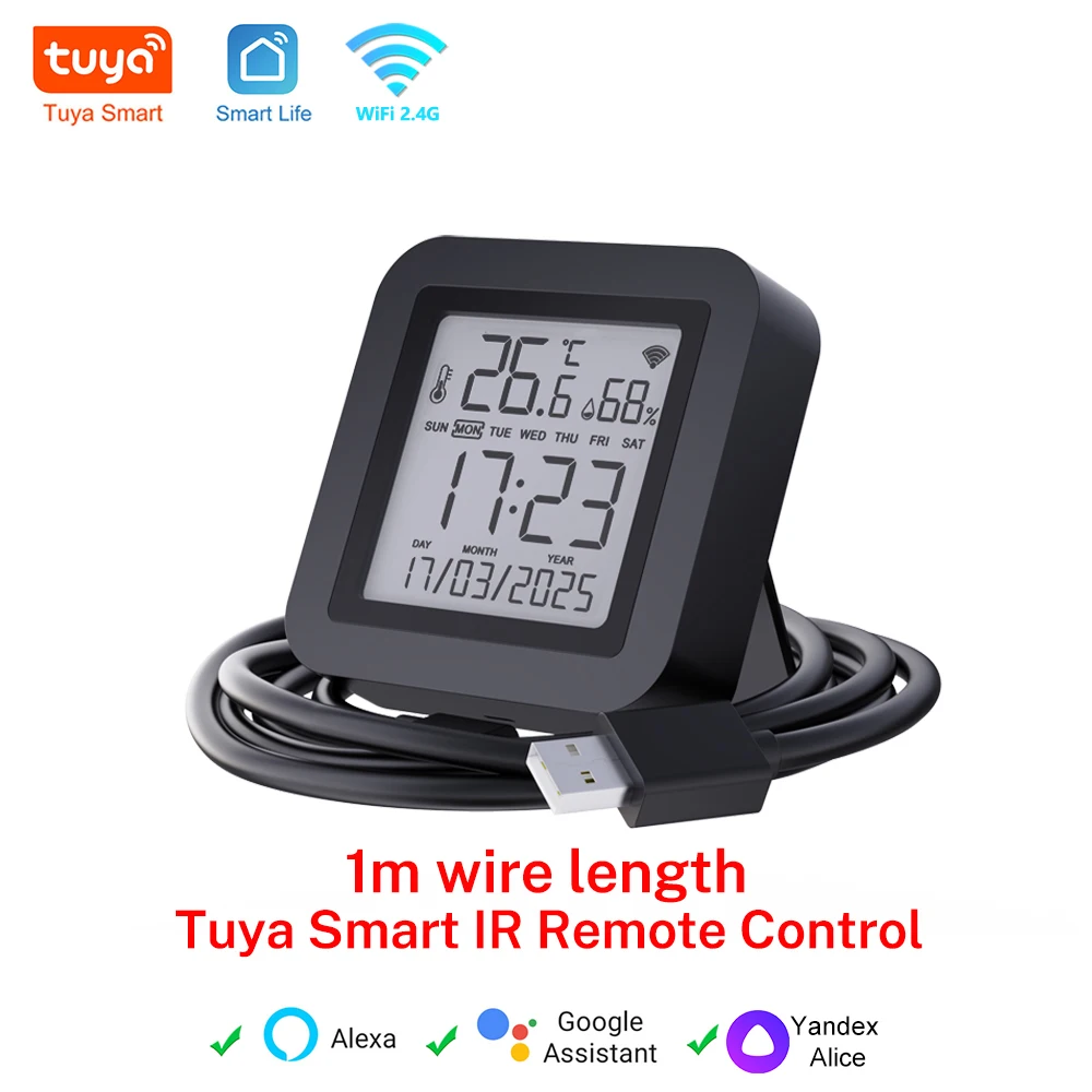 Tuya Smart IR Remote Hub for AC/TV, Alexa Google Yandex Voice Control, Built-in WiFi Temp/Humidity Sensor
Tuya Smart IR Remote Hub for AC/TV, Alexa Google Yandex Voice Control, Built-in WiFi Temp/Humidity Sensor