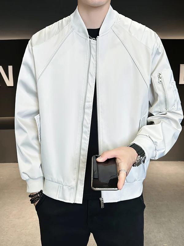 Casual Men's Baseball Collar Jaet Autumn Winter Workwear Faionable Pilot Sle Zipper Closure Long Sve Loose Fit Coat
Casual Men's Baseball Collar Jaet Autumn Winter Workwear Faionable Pilot Sle Zipper Closure Long Sve Loose Fit Coat