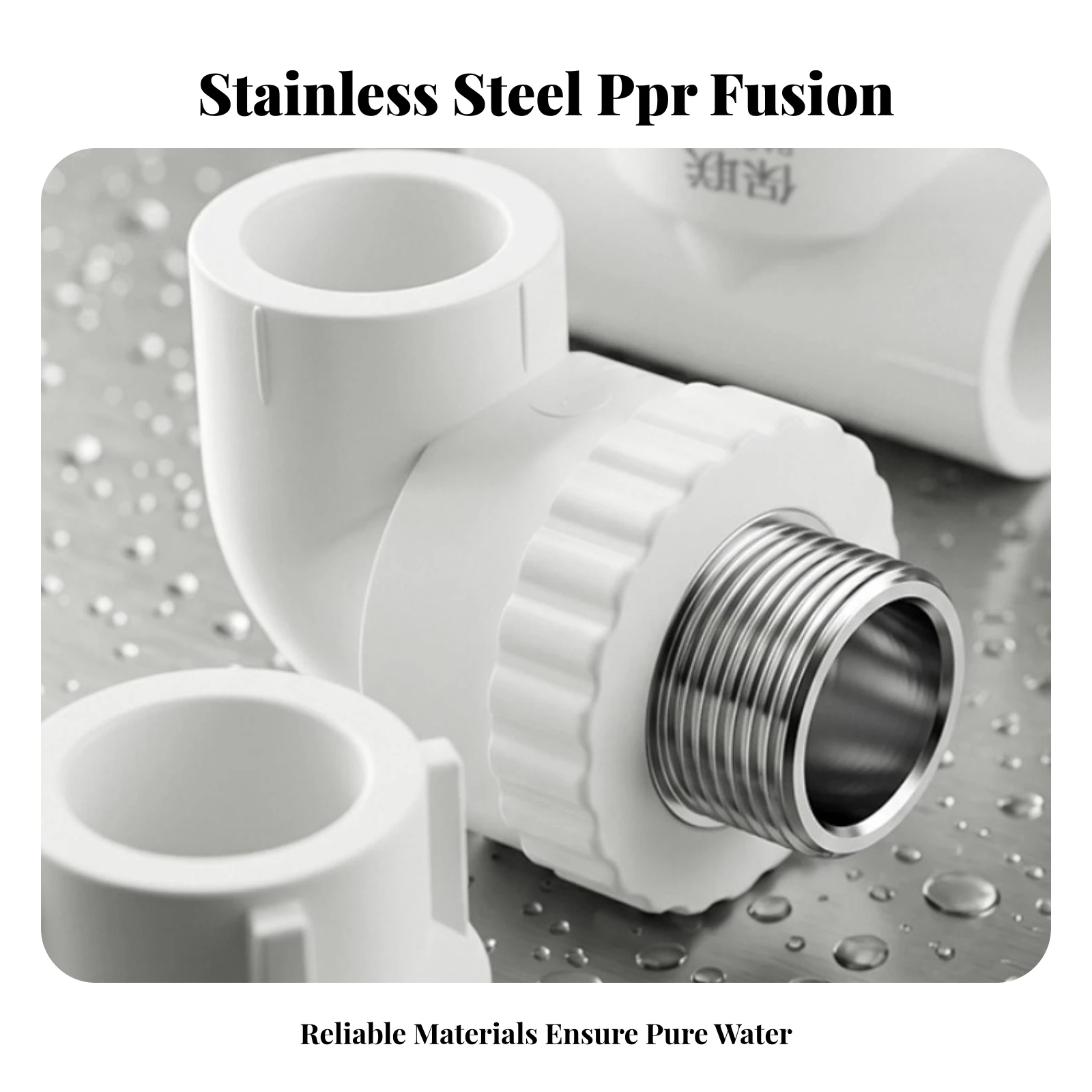 PPR Connector Fitting Thickened Threaded Elbow Fitting Building Hardware White Plastic Body
PPR Connector Fitting Thickened Threaded Elbow Fitting Building Hardware White Plastic Body