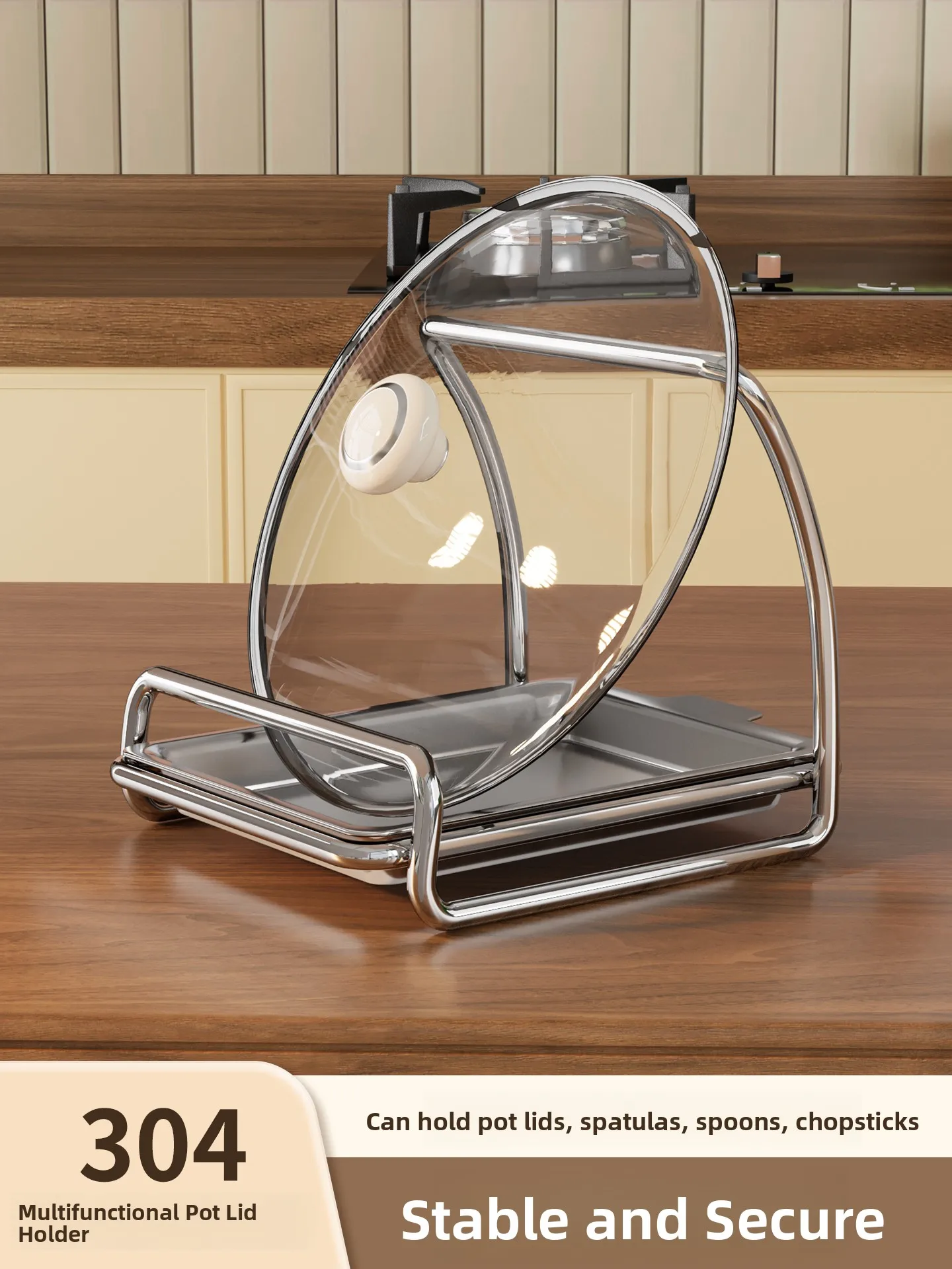 Stainless Steel Pot Lid Holder Kitchen Countertop Multi-Function Pot Lid Resting Stand Special for Stove Pot Lid Pad
Stainless Steel Pot Lid Holder Kitchen Countertop Multi-Function Pot Lid Resting Stand Special for Stove Pot Lid Pad