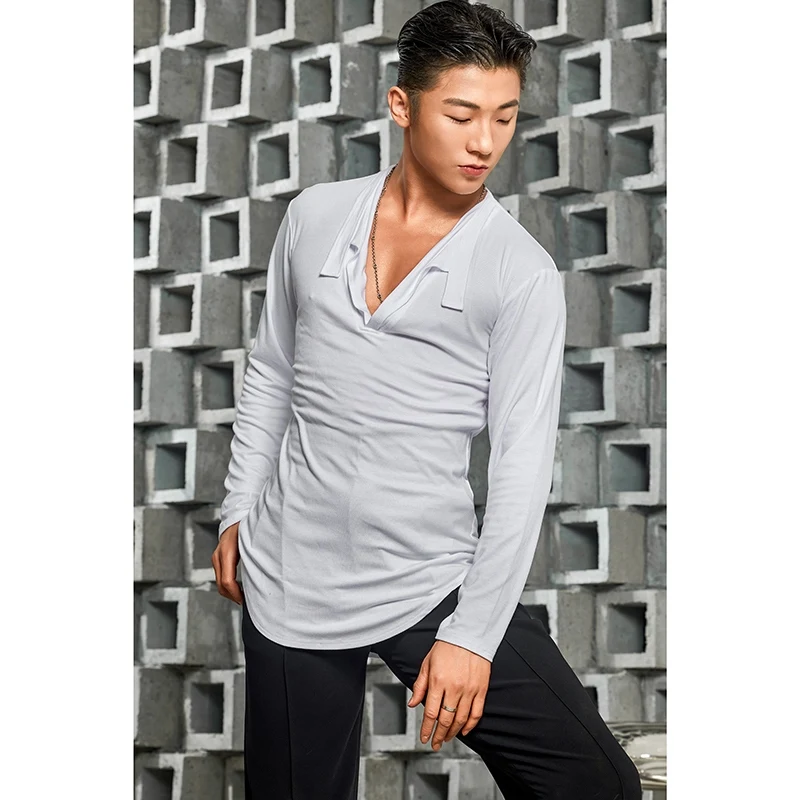 Male Costumes Latin Dance Shirt Practice Clothing Men Modern Dance Long Sleeve Top Samba Chacha Dance Practice Clothes DQL10302
Male Costumes Latin Dance Shirt Practice Clothing Men Modern Dance Long Sleeve Top Samba Chacha Dance Practice Clothes DQL10302